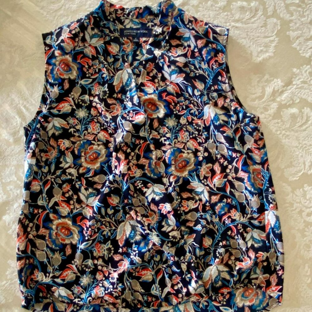 Jones New York Parsley Sleeveless Top Size S